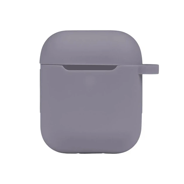 Силіконовий футляр з карабіном для Airpods 1 2 колір 55.Pine green розмір 80х90х30 мм - зображення 7