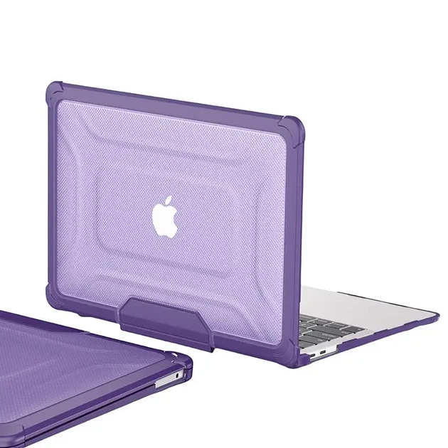 Накладка TPU PC для MacBook Pro 14 дюймів 2021 2023 2024 2025 фіолетова з підставками та захистом від ударів - зображення 7