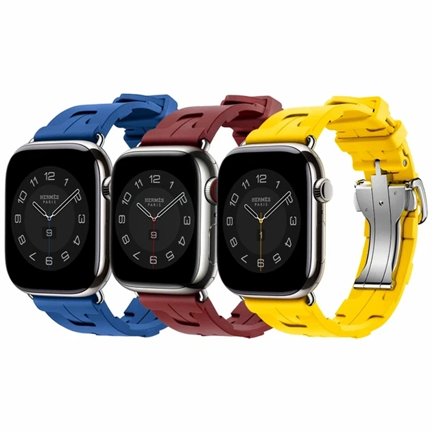 Ремінець для Apple Watch Hermes 42 44 45 49 мм силікон Lavender - зображення 2