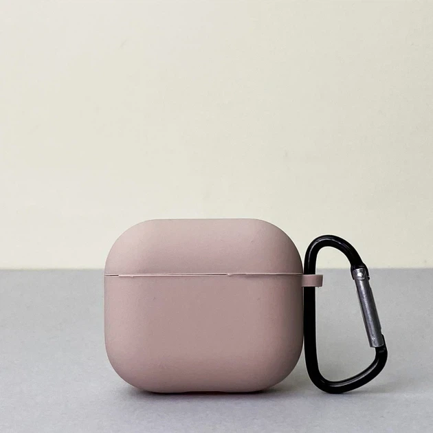 Силіконовий футляр з мікрофіброю для AirPods 3 чорний виноград з карабіном - зображення 5