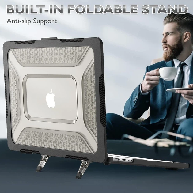 Накладка TPU PC Hex Shield для MacBook Pro 16 дюймов 2024 2023 2021 черный - изображение 4