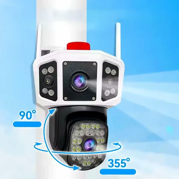 Поворотная IP камера видеонаблюдения 3MP с ИК подсветкой и датчиком движения YOOSEE YC101 для улицы и внутри помещений - изображение 6
