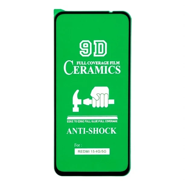 Захисне скло Ceramic Glass чорного кольору для Xiaomi Redmi 15 4G - Фото 1 Захисне скло Ceramic Glass чорного кольору для Xiaomi Redmi 15 4G - зображення 1