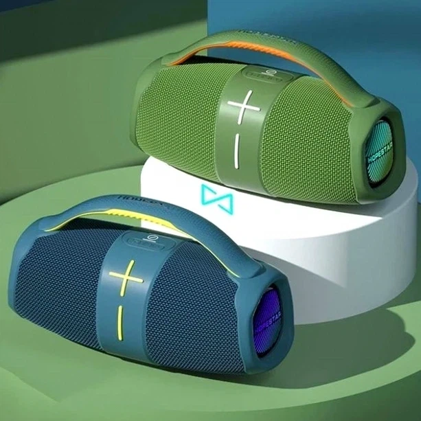 Портативна Bluetooth колонка 20 Вт із USB AUX зелена Hopestar H60 для активного відпочинку - Фото 7 Портативна Bluetooth колонка 20 Вт із USB AUX зелена Hopestar H60 для активного відпочинку - зображення 7