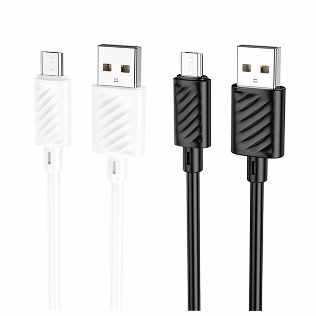 Кабель USB Micro 2.4A 1м для зарядки и синхронизации белый Hoco X88 Gratified пластик металл - Фото 2 Кабель USB Micro 2.4A 1м для зарядки и синхронизации белый Hoco X88 Gratified пластик металл - изображение 2