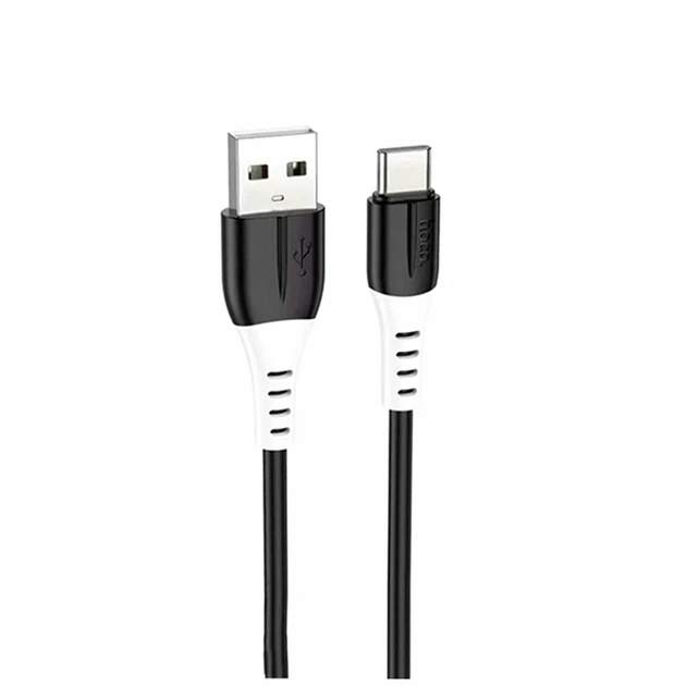 Кабель USB Type-C 3А 1м чорний Hoco X82 для заряджання та передачі даних - Фото 1 Кабель USB Type-C 3А 1м чорний Hoco X82 для заряджання та передачі даних - зображення 1