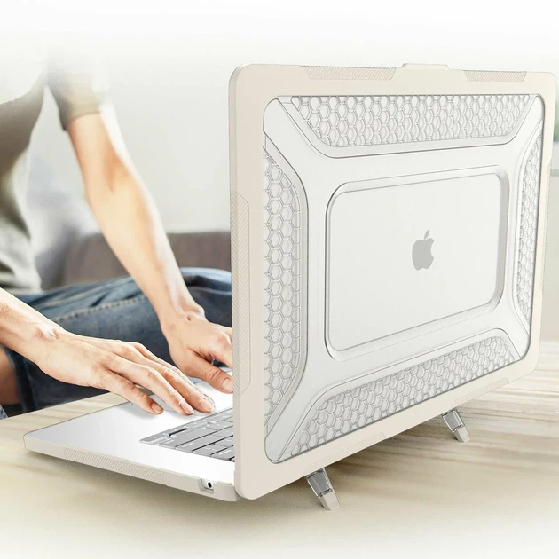 Накладка TPU PC Hex Shield для MacBook Pro 13 дюймов 2018 2020 2022 цвет Stone - Фото 5 Накладка TPU PC Hex Shield для MacBook Pro 13 дюймов 2018 2020 2022 цвет Stone - изображение 5