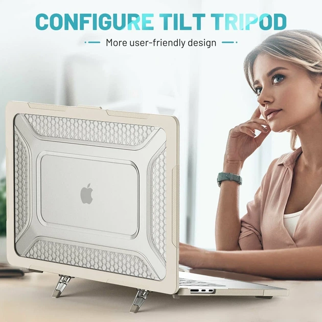 Накладка TPU PC Hex Shield для MacBook Pro 13 дюймов 2018 2020 2022 цвет Stone - Фото 7 Накладка TPU PC Hex Shield для MacBook Pro 13 дюймов 2018 2020 2022 цвет Stone - изображение 7