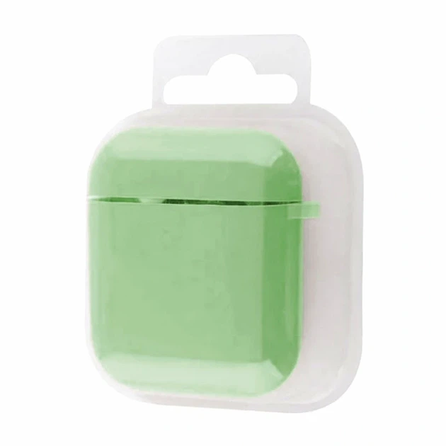 Футляр силіконовий із мікрофіброю для AirPods 1 2 кольори 47 Spearmint - зображення 2