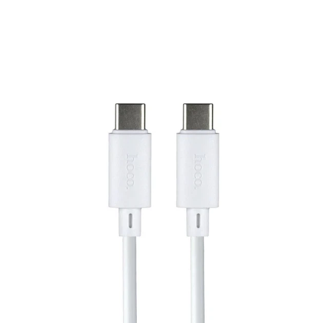 Кабель USB Type-C to Type-C 60Вт 1м 3А для зарядки и синхронизации Hoco X88 Gratified Белый - Фото 5 Кабель USB Type-C to Type-C 60Вт 1м 3А для зарядки и синхронизации Hoco X88 Gratified Белый - изображение 5