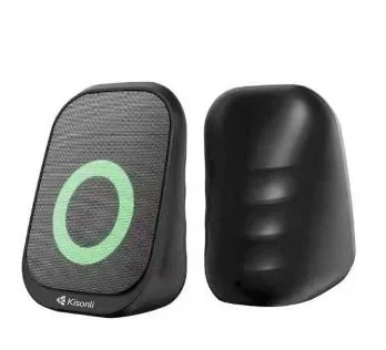 Компьютерные колонки 6 Вт 110мм USB AUX черный пластик Kisonli X7 RGB подсветка - Фото 7 Компьютерные колонки 6 Вт 110мм USB AUX черный пластик Kisonli X7 RGB подсветка - зображення 7