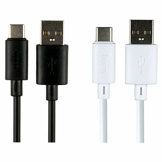 Кабель USB Type C 3А 1м для заряджання та синхронізації Hoco X88 Gratified білий пластик метал - зображення 2