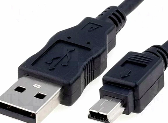 Кабель USB Type A to Mini 2м 2А черный пластиковый и металлический для подключения устройств - изображение 2