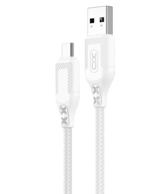 Кабель USB Micro 2.4A 1м нейлоновый белый для зарядки и синхронизации XO NB235 Zebra - Фото 4 Кабель USB Micro 2.4A 1м нейлоновый белый для зарядки и синхронизации XO NB235 Zebra - изображение 4