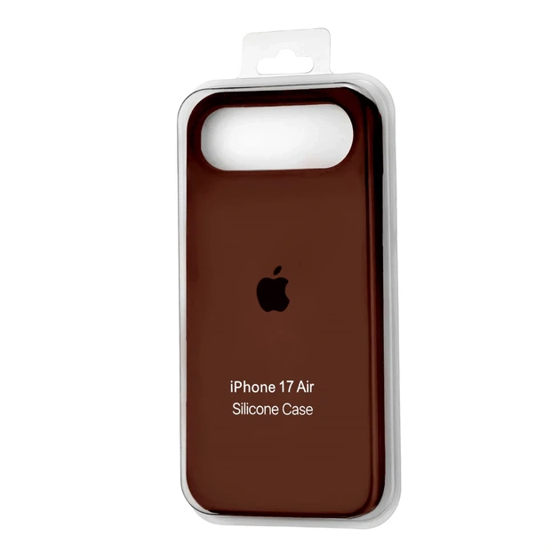 Чехол силиконовый Full Cover для iPhone 17 Air коричневый с защитой камеры и усиленными углами Brown - изображение 2
