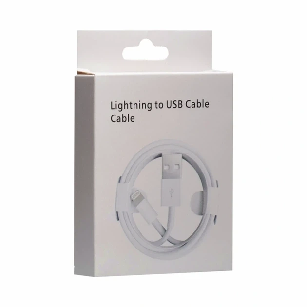 Кабель USB Lightning 2м 1А білий для заряджання та передачі даних Onyx - Фото 2 Кабель USB Lightning 2м 1А білий для заряджання та передачі даних Onyx - зображення 2