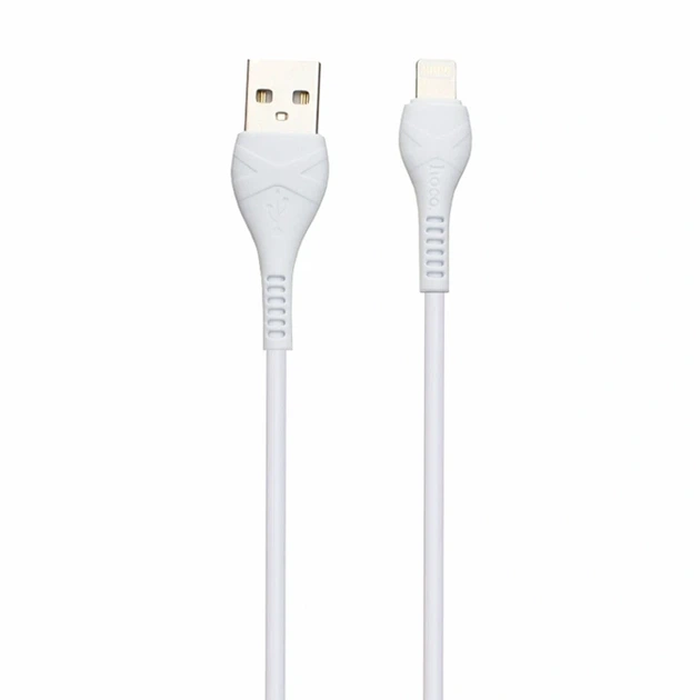 Кабель USB Lightning 1 м 2 4 А для заряджання та передачі даних Hoco X37 білий - Фото 1 Кабель USB Lightning 1 м 2 4 А для заряджання та передачі даних Hoco X37 білий - зображення 1