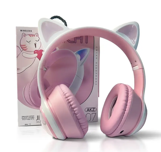 Навушники накладні Bluetooth Кошенятко з вушками AKZ-07 - зображення 2