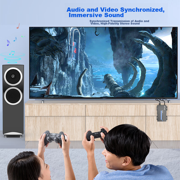 Трансивер оптический HDMI Huigu HG-911HD/B, для видео высокой четкости - изображение 6