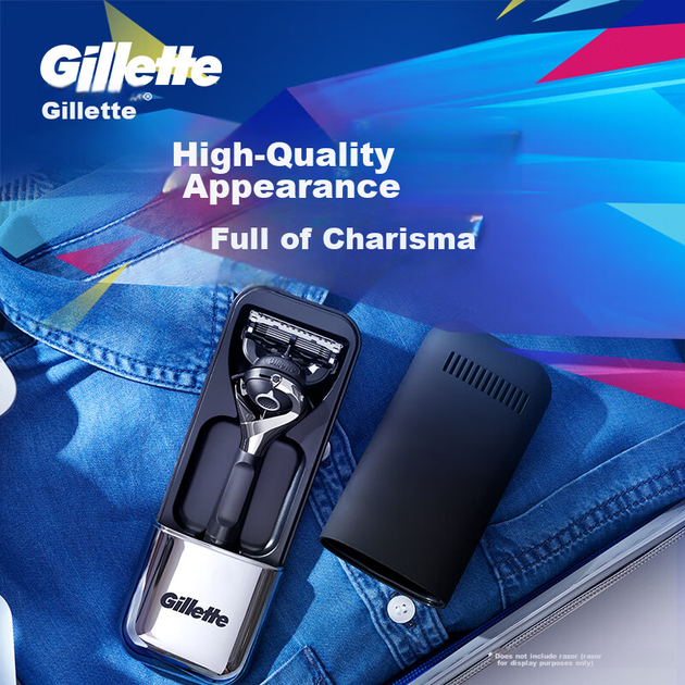 Зручна для подорожей бритва Gillette для ділових поїздок, портативна ручна модель в сріблястому дорожньому футлярі, чоловіча. Продається у фірмовому магазині JD, а не у магазині Gillette. - зображення 6