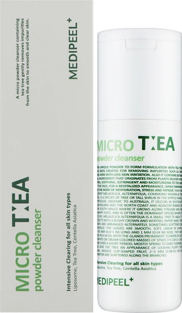 Энзимная пудра для умывания Medi-Peel Micro Tea Powder Cleanser с чайным деревом, 70 г - Фото 2 Энзимная пудра для умывания Medi-Peel Micro Tea Powder Cleanser с чайным деревом, 70 г - изображение 2