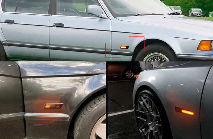 LED динамические повторители поворота на крыло для BMW E30 E32 E34 E36 1990-1996 тонированные - Фото 5 LED динамические повторители поворота на крыло для BMW E30 E32 E34 E36 1990-1996 тонированные - изображение 5