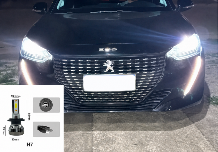 Светодиодные лампы H7 LED 6000LM 6000K белый свет комплект 2 шт 12V COB - изображение 5