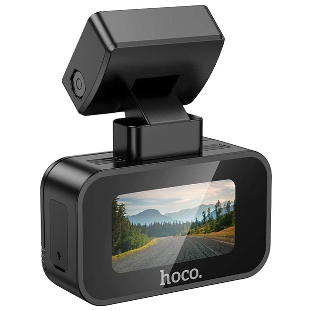 Видеорегистратор автомобильный Hoco DV10 Mini Screen Dashcam Full HD 1080P с IPS-дисплеем 1.47" и углом обзора 140° Черный - изображение 2