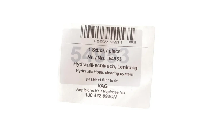 Шланг гідропідсилювача 54953 AIC AIC 54953 Volkswagen Bora, Golf; Skoda Octavia; Seat Toledo, Leon; Audi A3 1J0422893HP, 1J0422893GG, 1J0422893CR - зображення 2