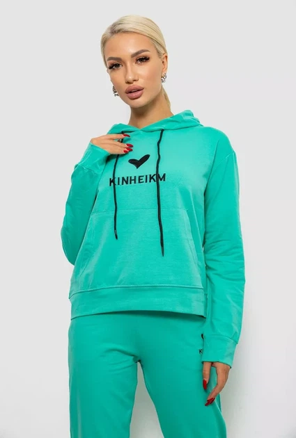 Спортивний костюм жіночий двонитка, колір м'ятний, 214R1419-007 розмір S - изображение 6