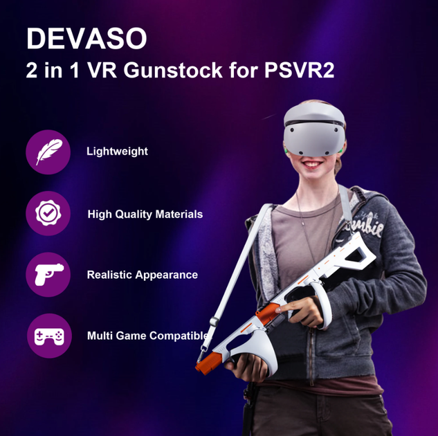 Магнітний VR Гансток Seuno 3 в 1 для PlayStation VR2 (PS5), професійний приклад для Pavlov / Synapse (GS993) - зображення 7