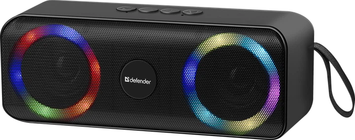 Портативна колонка Defender Q1 10 W, Light/BT/FM/USB/TF/AUX Black (65301) - Уцінка - Фото 1 Портативна колонка Defender Q1 10 W, Light/BT/FM/USB/TF/AUX Black (65301) - Уцінка - зображення 1