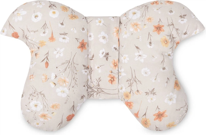 Набір для коляски Sensillo Velvet Bloom Deluxe Вкладиш 80 x 40 см + Подушка + Накладки Бежевий (5903076324771) - зображення 5