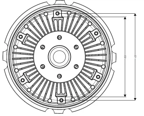 Муфта вентилятора радіатора FORD TRANSIT 3.2D 06- 49722 NRF (49722) - Фото 1 Муфта вентилятора радіатора FORD TRANSIT 3.2D 06- 49722 NRF (49722) - зображення 1