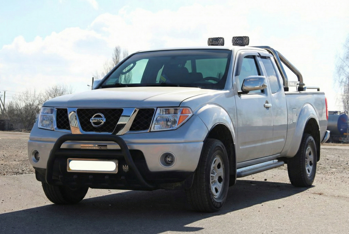 Кенгурятник WT003 Black (нерж) для Nissan Navara 2006-2015 рр - зображення 5