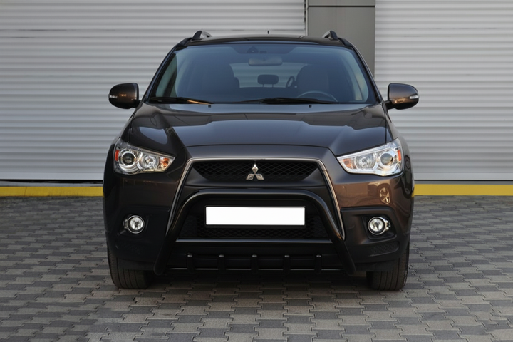 Кенгурятник WT003 Черный (Нержавеющая сталь) для Mitsubishi ASX 2010-2023 гг - изображение 6