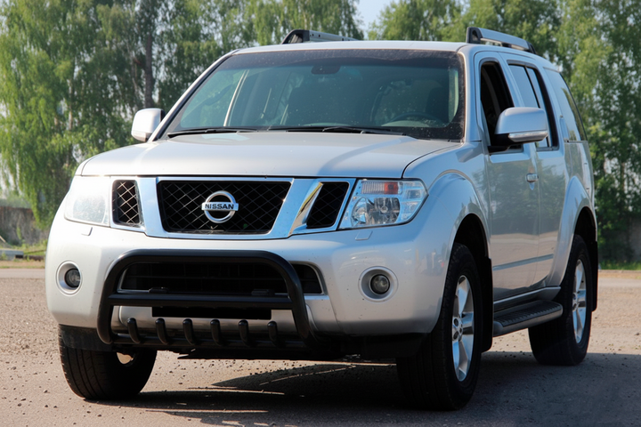 Кенгурятник WT008 Black (нерж) для Nissan Navara 2006-2015 рр - зображення 4