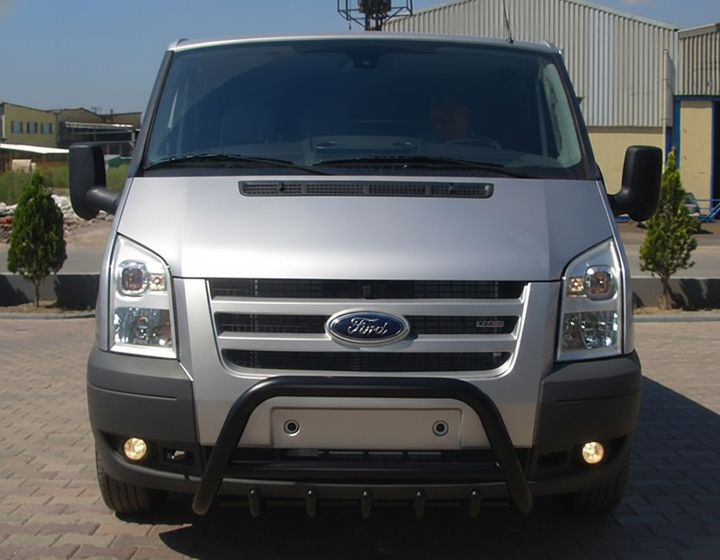 Кенгурятник WT003 Черный (2006-2014, Нержавеющая сталь) для Ford Transit 2000–2014 гг - Фото 5 Кенгурятник WT003 Черный (2006-2014, Нержавеющая сталь) для Ford Transit 2000–2014 гг - изображение 5