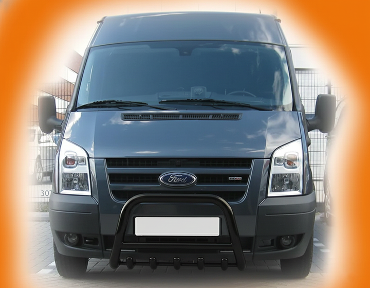 Кенгурятник WT003 Черный (2006-2014, Нержавеющая сталь) для Ford Transit 2000–2014 гг - Фото 6 Кенгурятник WT003 Черный (2006-2014, Нержавеющая сталь) для Ford Transit 2000–2014 гг - изображение 6
