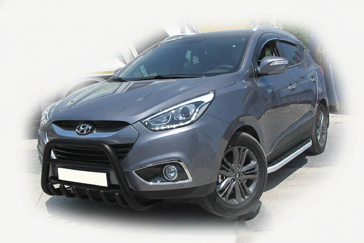 Передняя дуга WT003 Черная (нерж. сталь) для Hyundai IX-35 2010-2015 гг - изображение 3