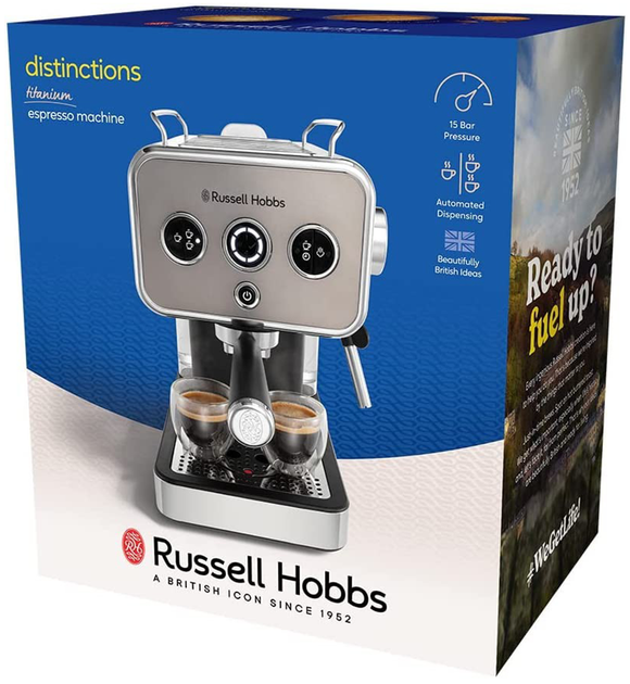 Кавоварка еспрессо Russell Hobbs 26452-56 Distinctions Titanium (6899417) - изображение 5