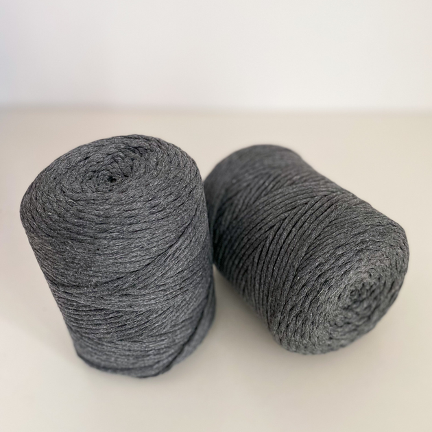 Шпагат для макраме YarnArt twisted 4мм 500г темно-сірий (№758) - изображение 2