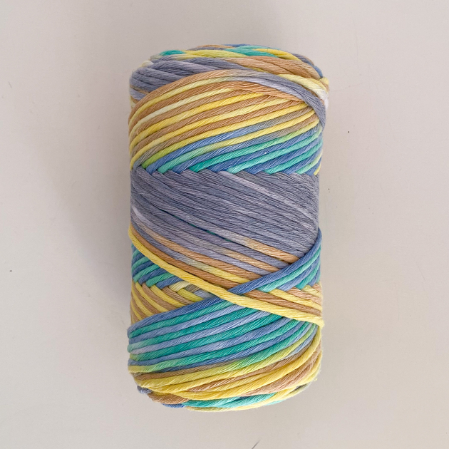 Шпагат градієнт YarnArt twisted macrame 3mm VR 250г жовтий смарагд (924) - Фото 5 Шпагат градієнт YarnArt twisted macrame 3mm VR 250г жовтий смарагд (924) - изображение 5