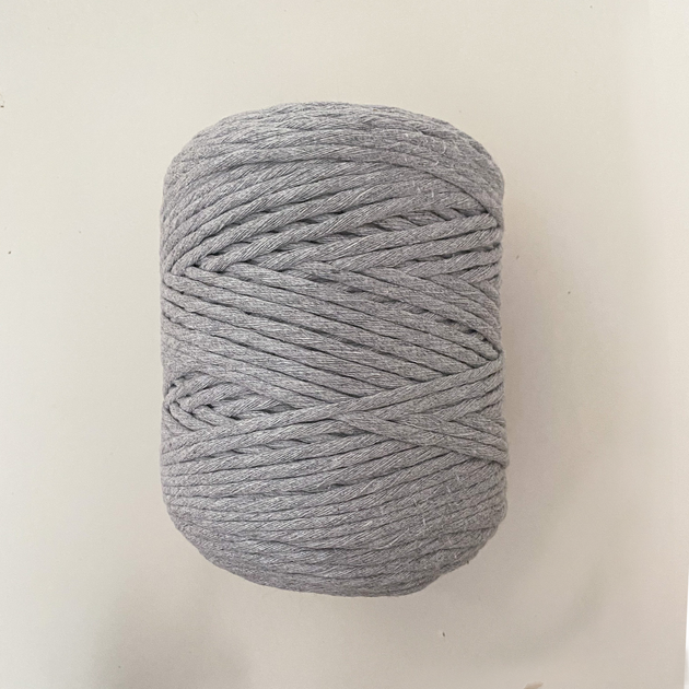 Шпагат для макраме YarnArt twisted 4мм 500г світло-сірий (№756) - Фото 3 Шпагат для макраме YarnArt twisted 4мм 500г світло-сірий (№756) - изображение 3