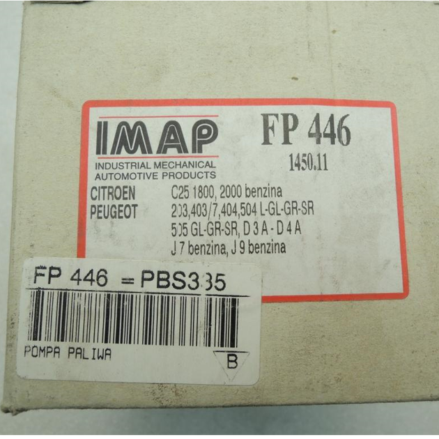 Паливний насос IMAP PEUGEOT J9 1.6-2.0 80-87, 145071 ( FP 446 ) - зображення 5