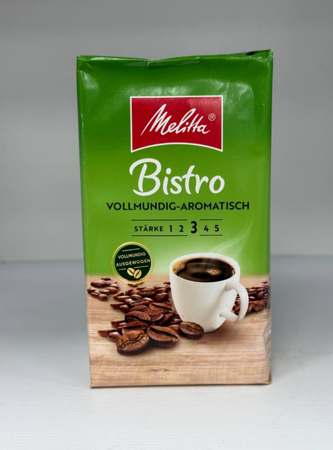 Кофе молотый Melitta Bistro Kraftig-Aromatisch 500 г купаж арабика/робуста, темно-среднее обжаривание, средний помол - Фото 1 Кофе молотый Melitta Bistro Kraftig-Aromatisch 500 г купаж арабика/робуста, темно-среднее обжаривание, средний помол - изображение 1