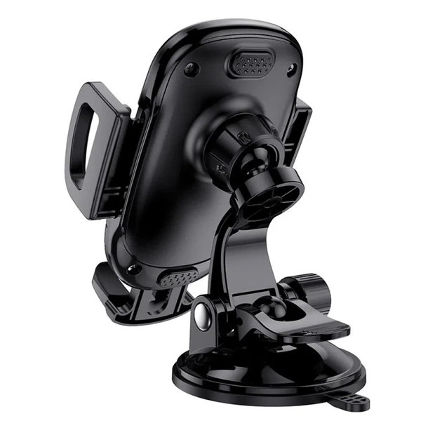 Автотримач для телефону Borofone BH37 Push Type Suction Cup, вакуумний тримач смартфона на панель/скло для зручної фіксації пристрою, чорний - Фото 3 Автотримач для телефону Borofone BH37 Push Type Suction Cup, вакуумний тримач смартфона на панель/скло для зручної фіксації пристрою, чорний - зображення 3