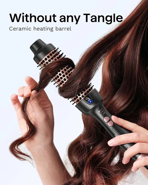 Термощітка Wavytalk Blowout Boost 1.5", щітка-плойка з іонізацією, керамічна, 3 температур, для об’єму та локонів чорна - зображення 3