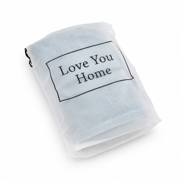 Рушник махровий однотонний світло-блакитний LoveYouHome - зображення 10