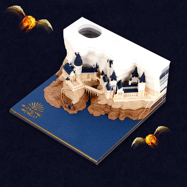 3D отрывной блок для заметок Гарри Поттер Замок Хогвартс с подсветкой - Фото 5 3D отрывной блок для заметок Гарри Поттер Замок Хогвартс с подсветкой - изображение 5